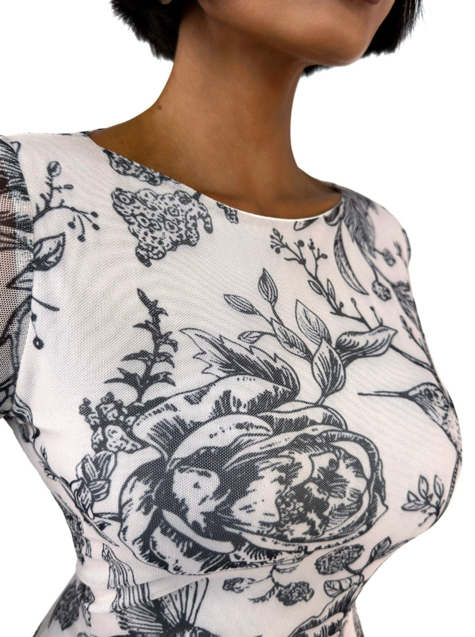 Midi Dress FLORAL NUDE