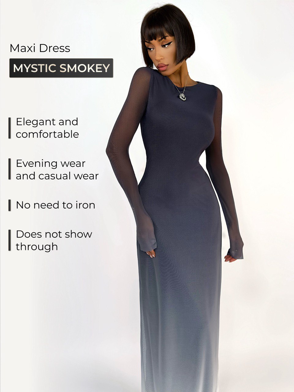 Maxi Dress MYSTIC SMOKEY