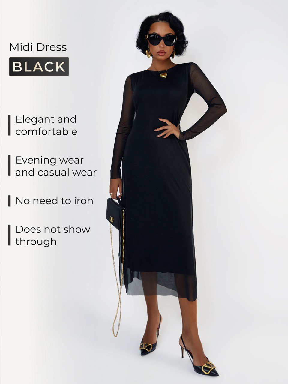 Midi Dress BLACK